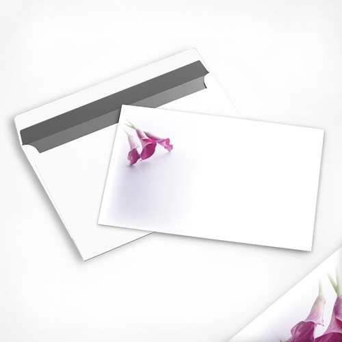 Trauecouvert mit Calla in pink, 190 x 120 mm