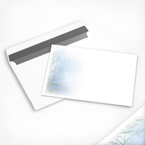 Trauercouvert Schilf � Ruhiges, Natur-Motiv, 190 x 120 mm