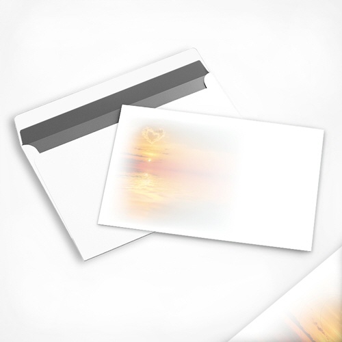 Trauercouvert "Herzwolke � Liebe im Licht", 190 x 120 mm